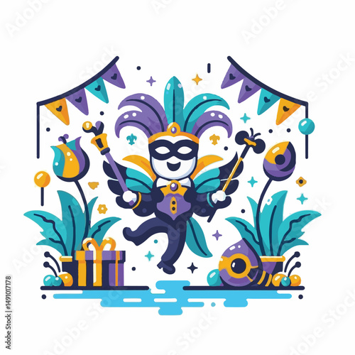 carnival, purple, mardi, colorful, festive, holiday, festival, celebration, party, gras, green, background, masquerade, mardi gras, decoration, traditional, parade, yellow, bright, banner, design, fat