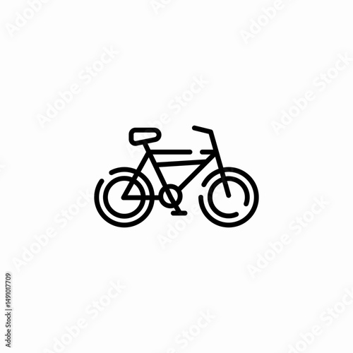 city bicycle icon sign vector