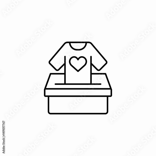 clothes donation icon sign vector