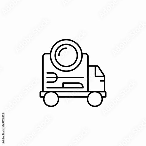delivery truck icon sign vector