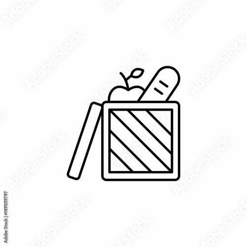 food basket icon sign vector