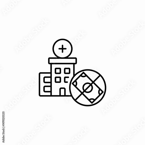 global hospital icon sign vector