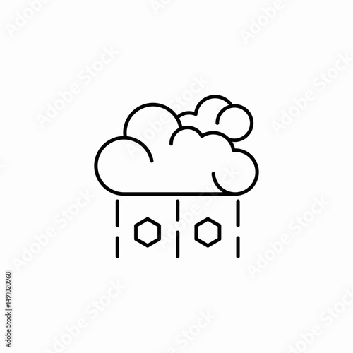 heavy rain icon sign vector
