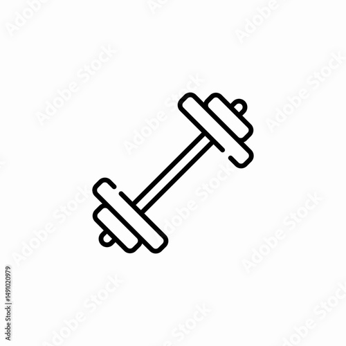 heavy dumbbell icon sign vector