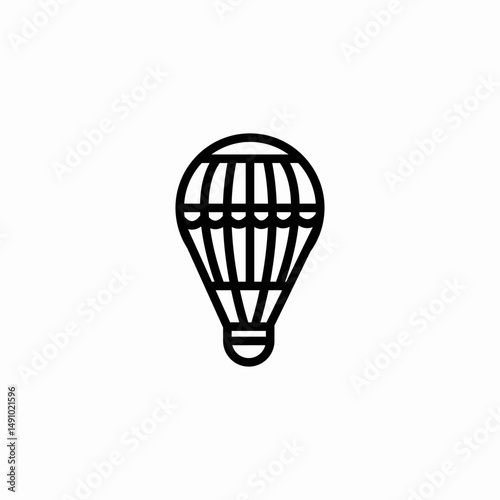 hotair balloon icon sign vector