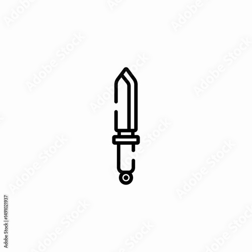 hunting knife icon sign vector