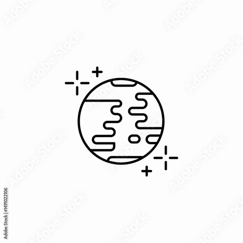 jupiter planet icon sign vector