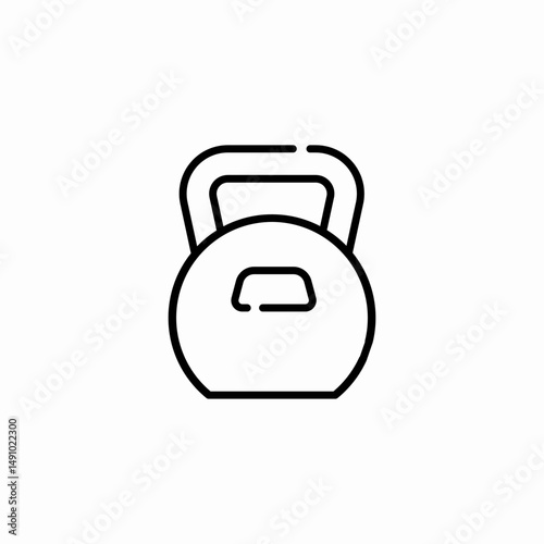 kettle bell icon sign vector