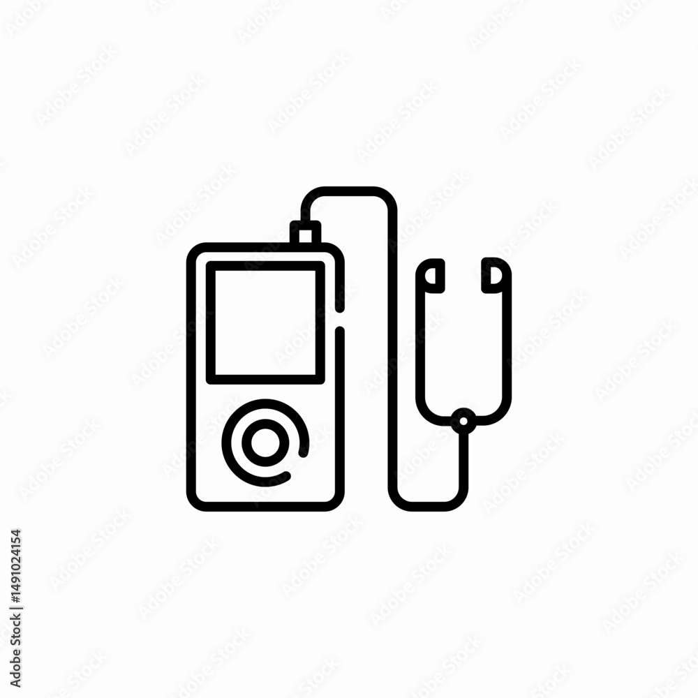 music player icon sign vector