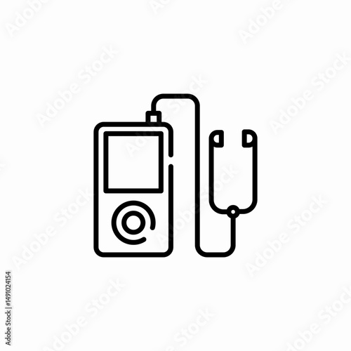 music player icon sign vector
