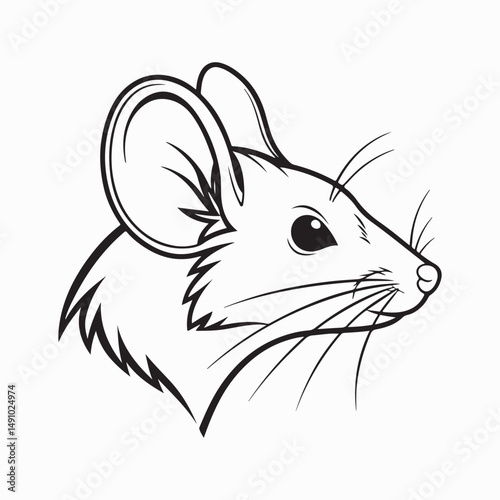 brown rat vector silhouette