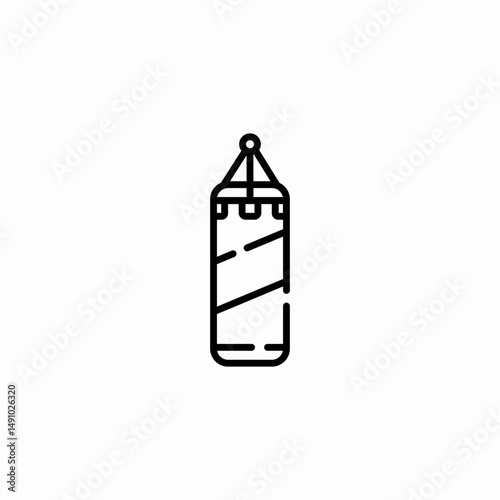 punching bag icon sign vector