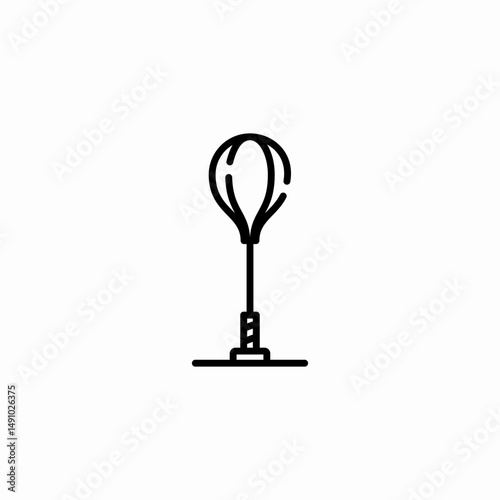 punching ball icon sign vector