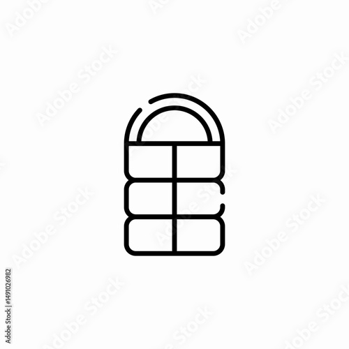 sleeping bag icon sign vector