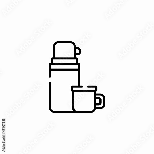 thermos mug icon sign vector