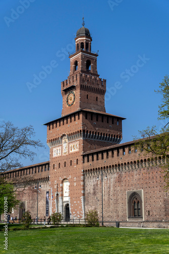 The Filarete Tower of the Castello Sforzesco in Milan