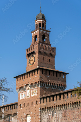 The Filarete Tower of the Castello Sforzesco in Milan