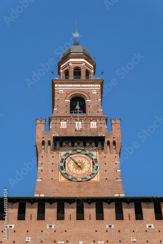 The Filarete Tower of the Castello Sforzesco in Milan