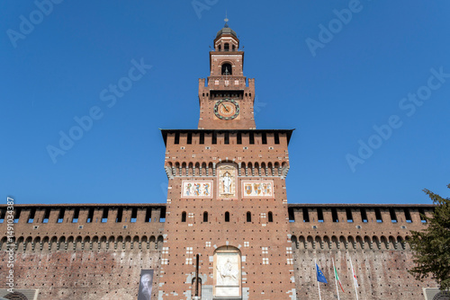 The Filarete Tower of the Castello Sforzesco in Milan