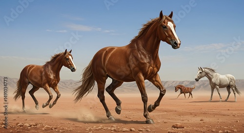 Desert Dance of Mustangs