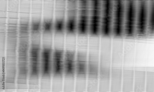 Moire monochrome background. Abstract dynamical rippled surface, visual halftone 3D effect, illusion of movement, curvature. Vector texture