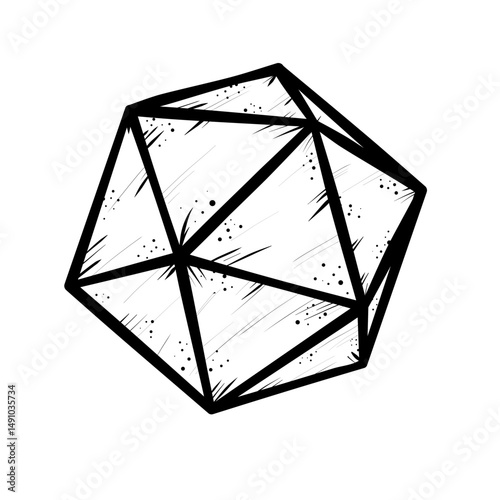 RPG d20 dice – vector illustration