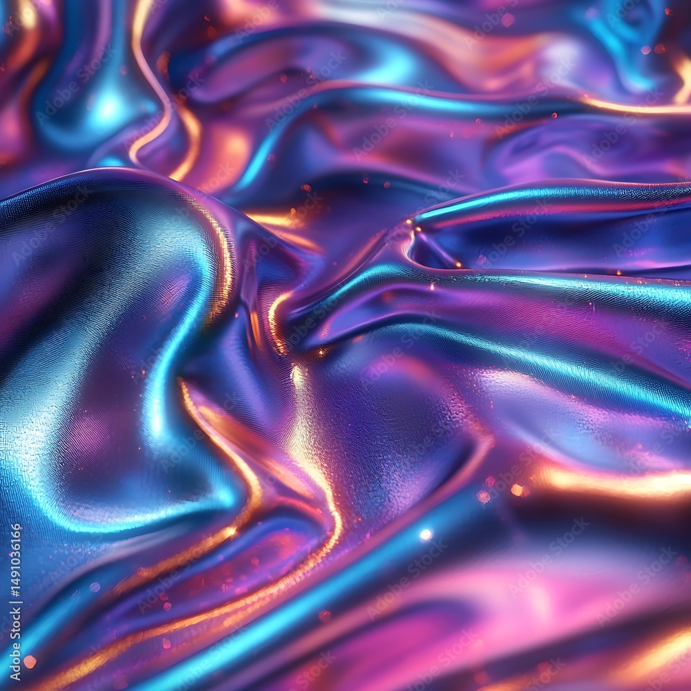 Obraz premium Purple and blue hologram wave high resolution picture