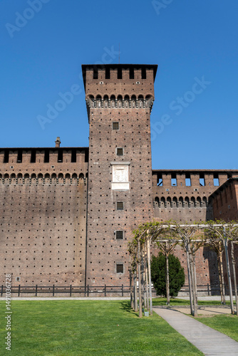 The Torre di Bona of the Castello Sforzesco in Milan