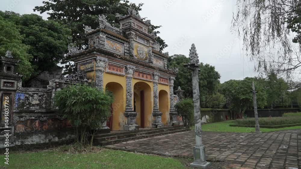Discover ancient Vietnamese architecture in a historic temple garden Discover ancient Vietnamese architecture in a historic temple garden