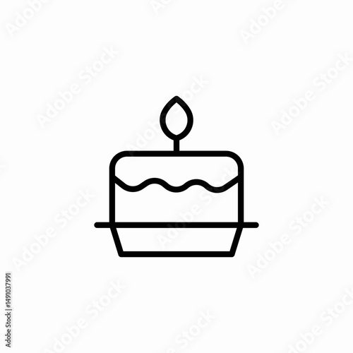 birthday cake icon sign vector