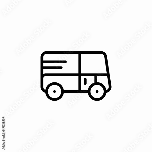 camper auto icon sign vector