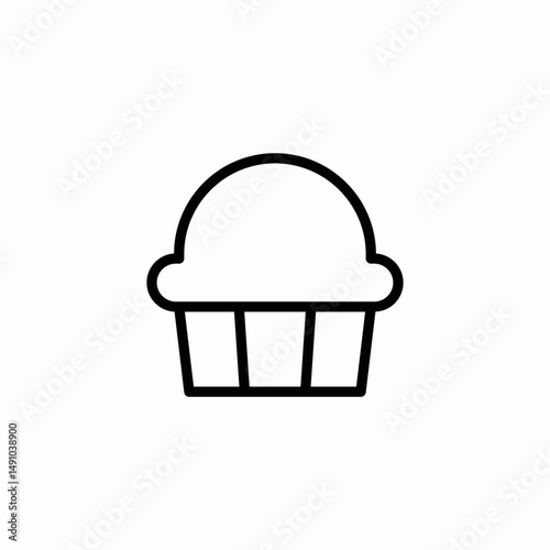 chocolate cupcake icon sign vector