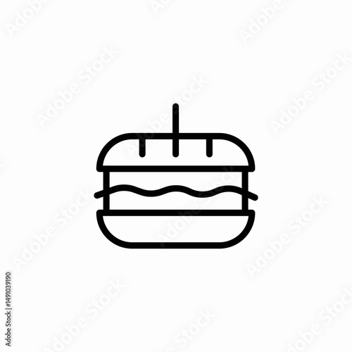club sandwich icon sign vector