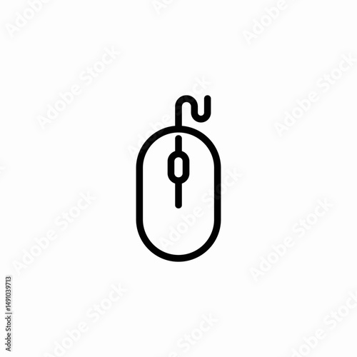 computer mouse icon sign vector