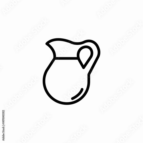 cream pitcher icon sign vector