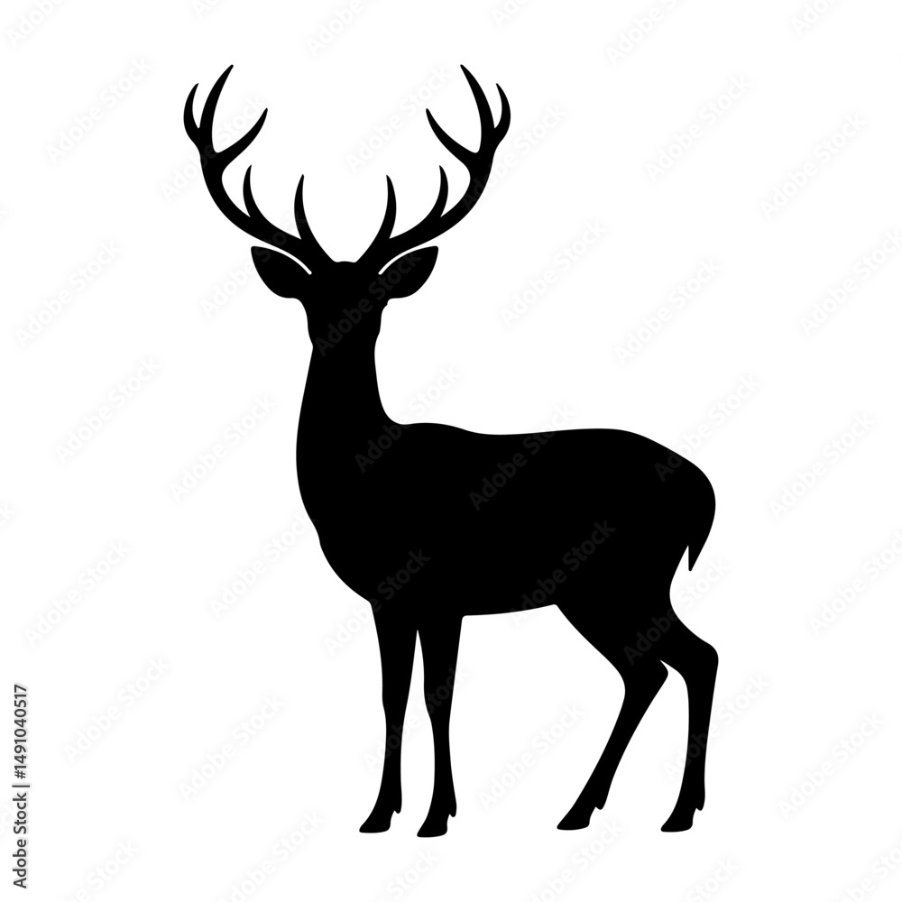 Fototapeta premium Deer silhouette vector