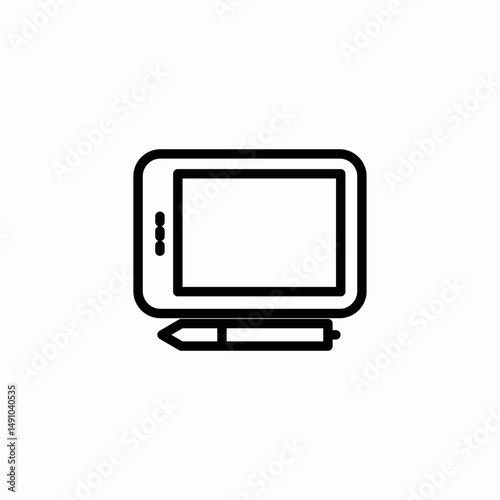 desktop monitor icon sign vector