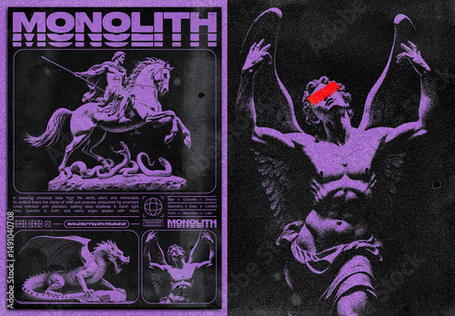 Brutalist Mythology Poster Layout