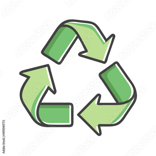 green recycle icon, green recycle vector illustration-simple illustration of green recycle, perfect for green recycle logos and icons