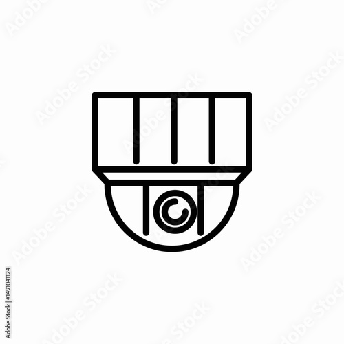 dome camera icon sign vector