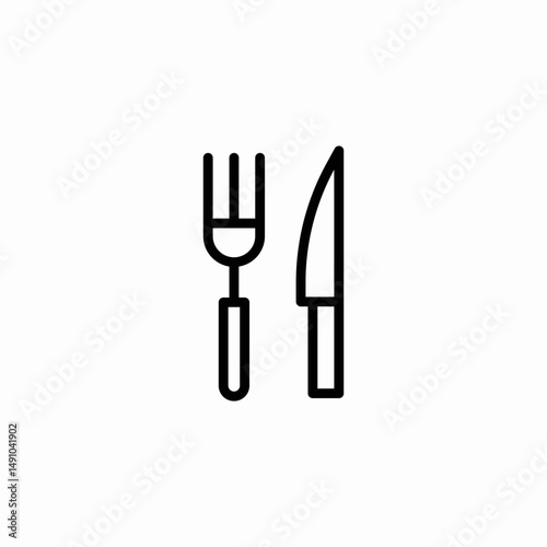 fork knife icon sign vector