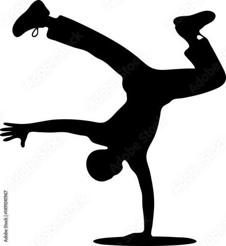 Headspin Silhouette vector