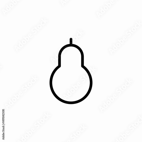 green pear icon sign vector