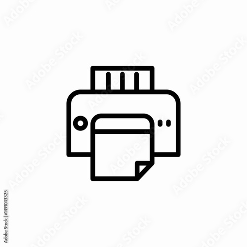 inkjet printer icon sign vector