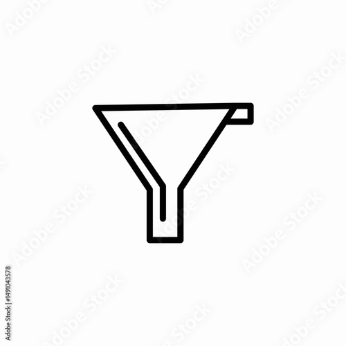 kitchen funnel icon sign vector