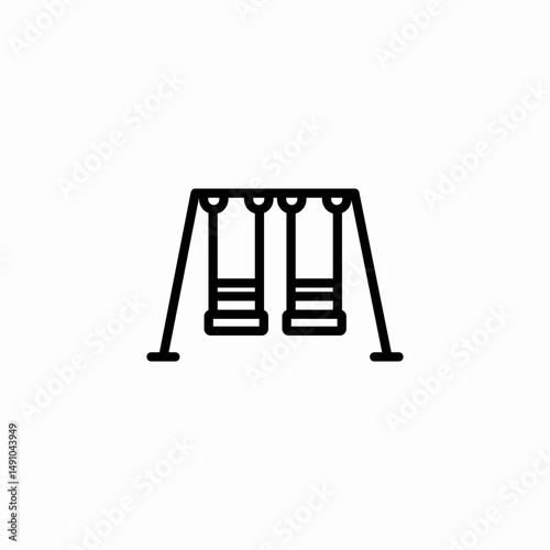 park swings icon sign vector