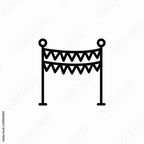 party banner icon sign vector