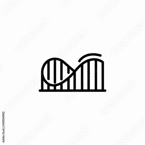 roller coaster icon sign vector