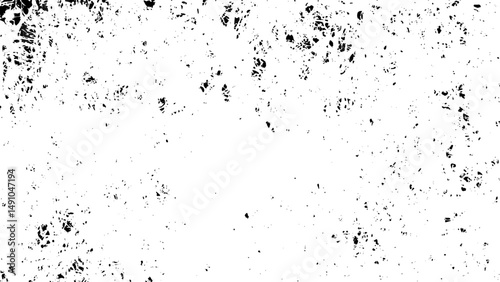 Abstract dust particle and dust grain texture on white background, dirt overlay or screen effect,   black grain texture. Distress overlay vector textures.