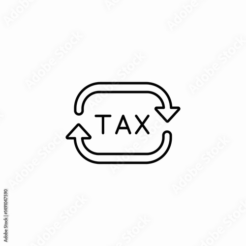 tax return icon sign vector